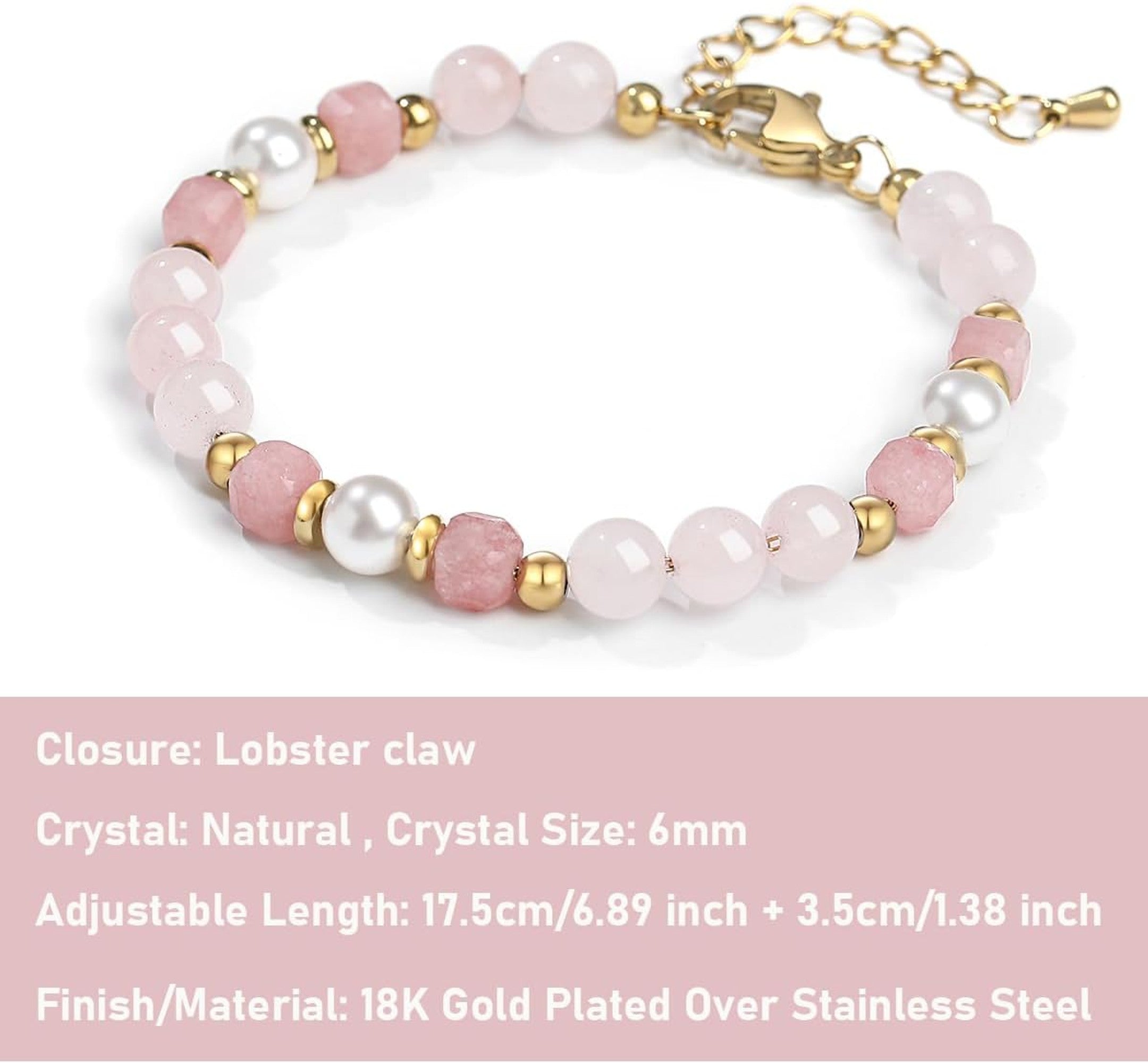 Always Love - Rose Quartz & Pearl Bracelet