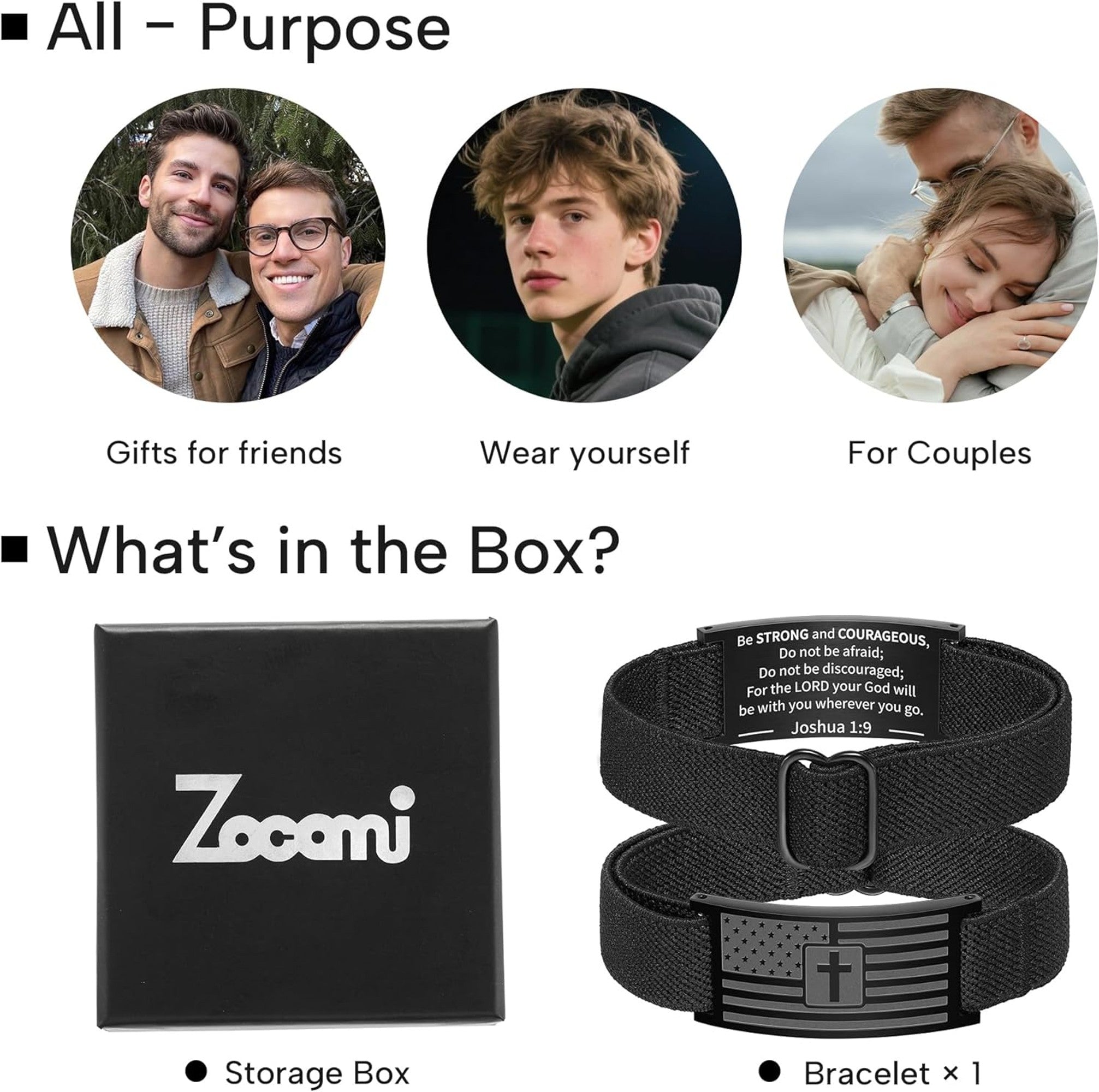 American Flag Cross Patriot Bracelet