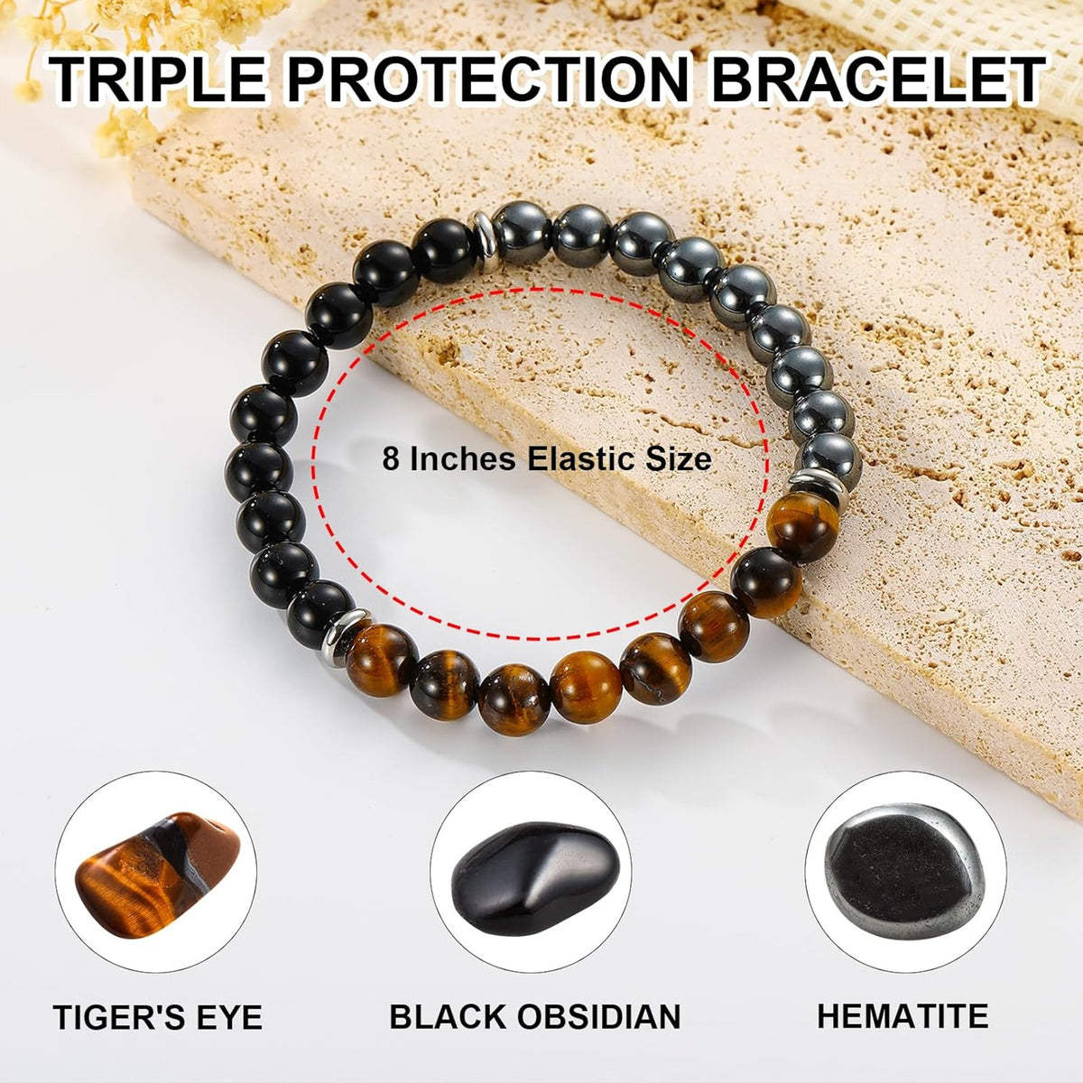 Triple protection bracelet minimalist mens style